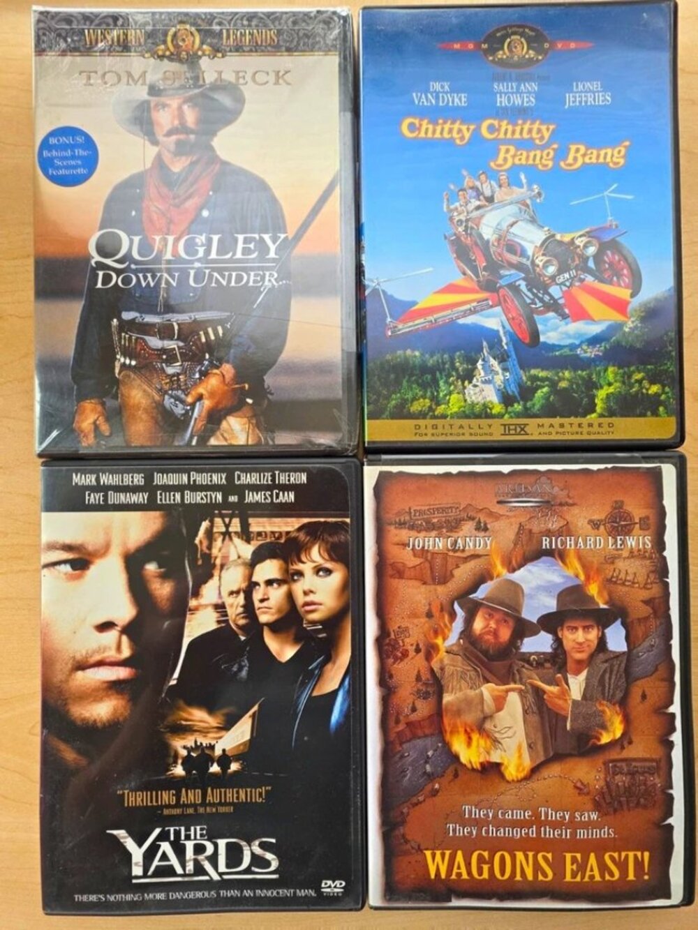 Quigley Down Under, Chitty Chitty Bangbang, The Yards, Wagons East DVD Lot